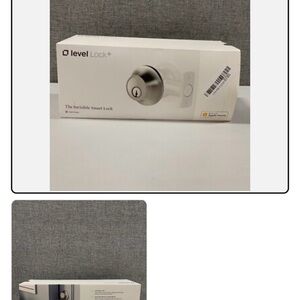 Level lock the invisible smart lock satin Nickel Round Keyed Door Knob